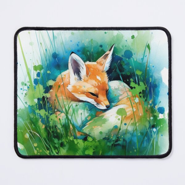 Item preview, Cute Baby Fox Sleeping designed and sold by AquarelleAvenue.