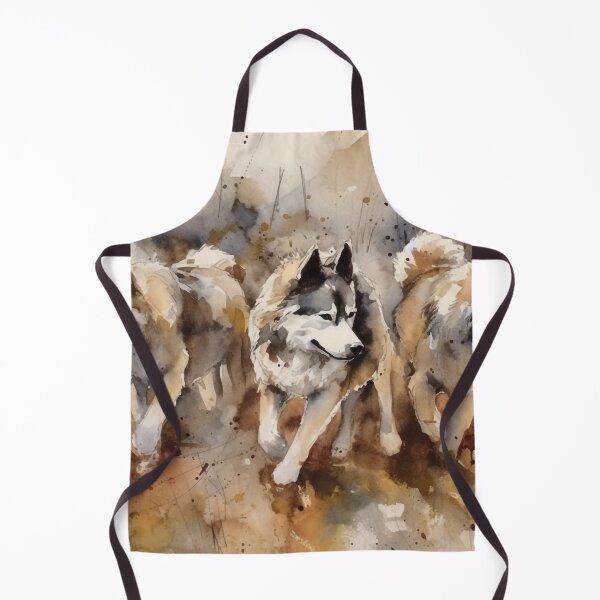 Item preview, Hunting Huskies - Watercolor Digital Art - UHD Print on Demand Wall Art - Cute and Cool Animal Home Decor designed and sold by stateofhuman.