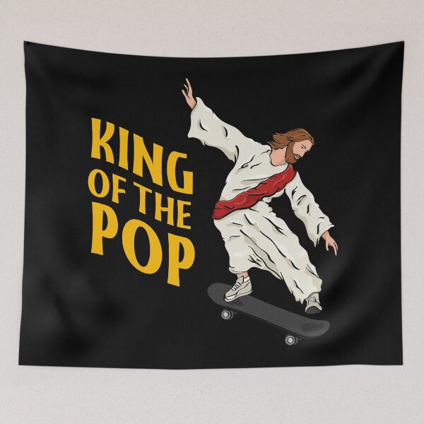Item preview, Jesus Skateboarding - King Of The Pop designed and sold by ChristlikeMerch.
