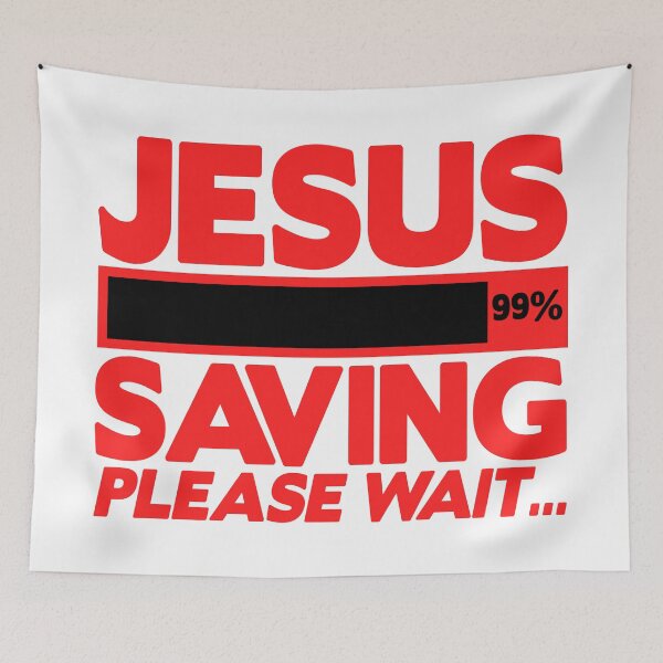 Item preview, JESUS SAVING Please Wait designed and sold by plushism.