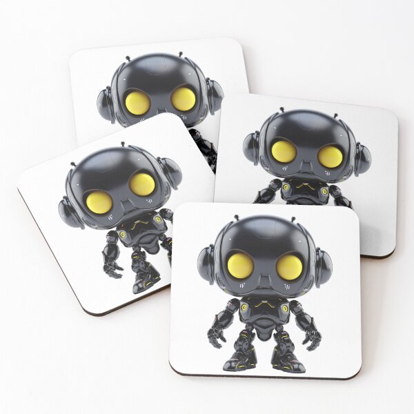 Item preview, Cute Black Robot designed and sold by StudioRedKoala.