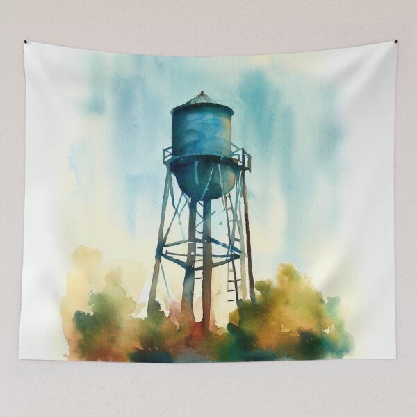 Item preview, Water tower designed and sold by Donkey's Salad.