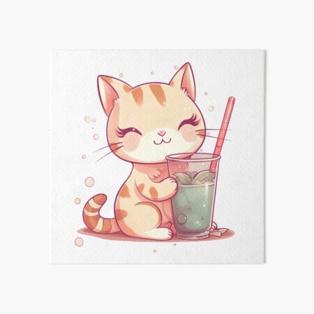 Cute Kawaii Cup of Cocoa with Marshmallow Cats Poster for Sale by  CozyKawaiiArt