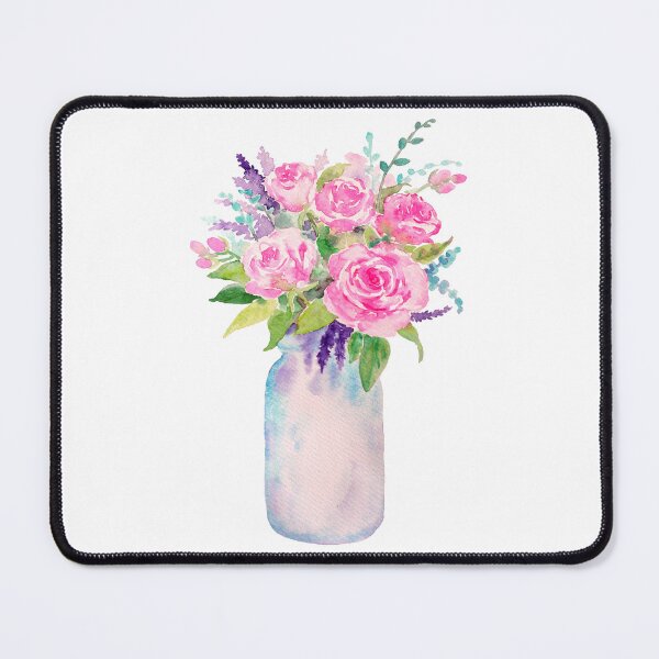 Item preview, Mason Jar with Flowers designed and sold by bemenmaher.