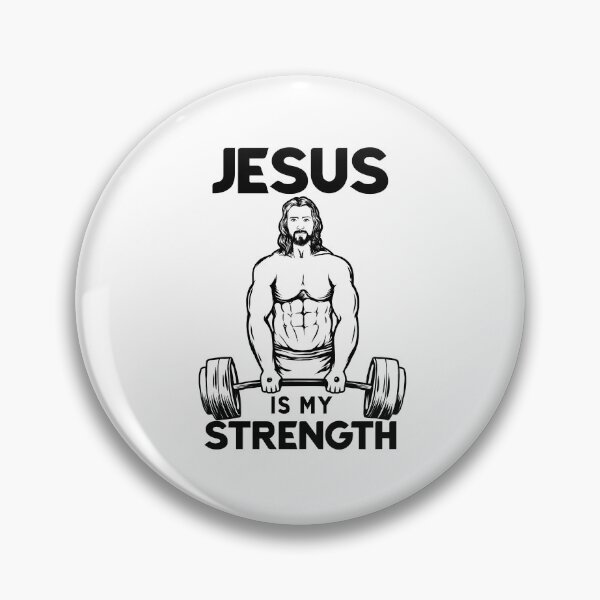 Item preview, Jesus Deadlifting - Jesus Is my Strength designed and sold by ChristlikeMerch.
