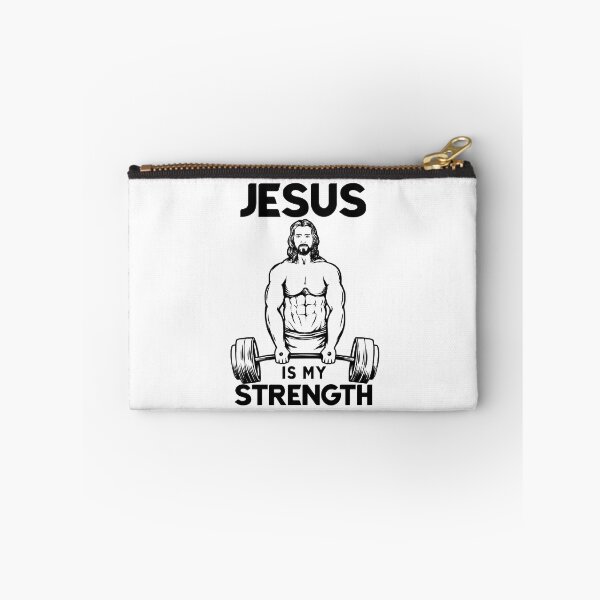 Item preview, Jesus Deadlifting - Jesus Is my Strength designed and sold by ChristlikeMerch.
