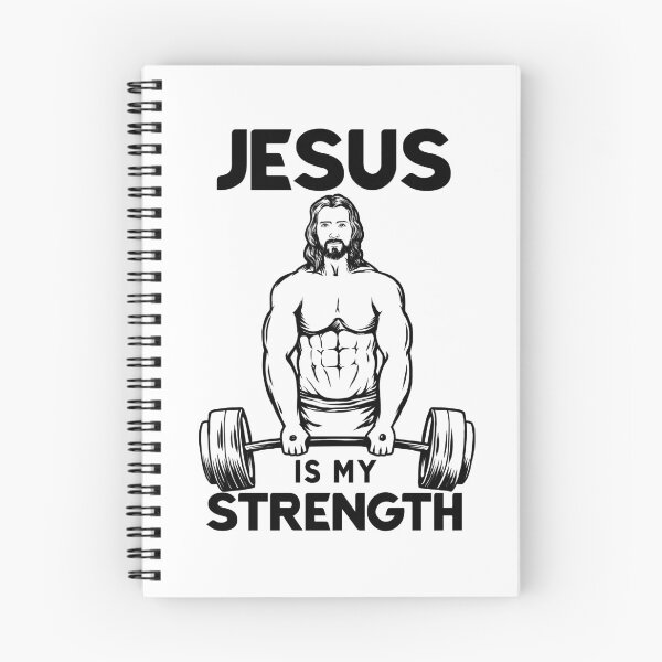 Item preview, Jesus Deadlifting - Jesus Is my Strength designed and sold by ChristlikeMerch.