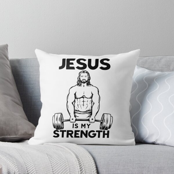 Item preview, Jesus Deadlifting - Jesus Is my Strength designed and sold by ChristlikeMerch.