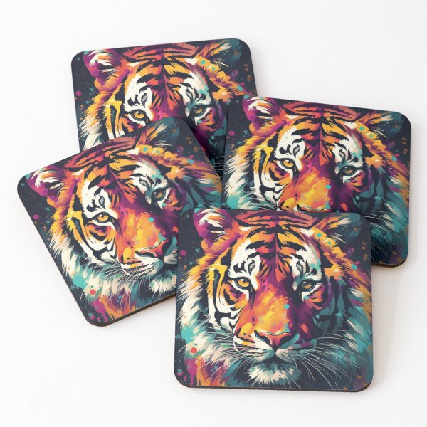 Item preview, Electric Blue Tiger Painting designed and sold by GiveMeMood.