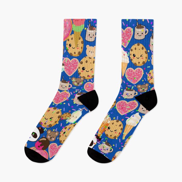 Item preview, Cute Pattern Design with Bears, Coffee Cups, Cookies, Hearts, and Donuts designed and sold by CelTopSkinz.