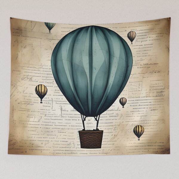 Item preview, Vintage Hot Air Balloon Design , Pencil Sketch designed and sold by PC-artist.