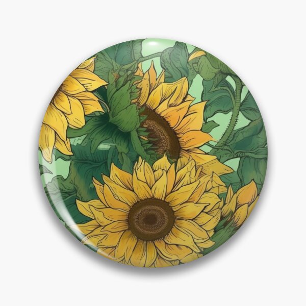 Aperçu de l'œuvre AI Generated Sunflower Pattern #5 créée et vendue par FantasySoul.