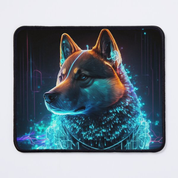 Item preview, Cyber Neon Shiba Inu designed and sold by AxeWave.