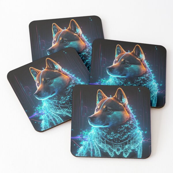 Item preview, Cyber Neon Shiba Inu designed and sold by AxeWave.