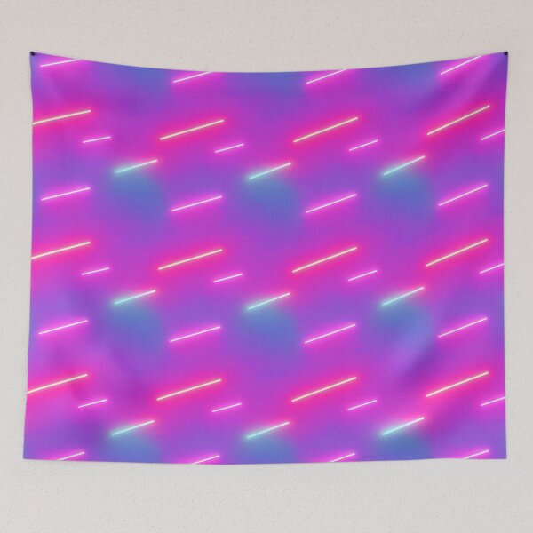 Item preview, Abstract Neon Retro Synthwave Color Pattern  designed and sold by Infinitelypink.