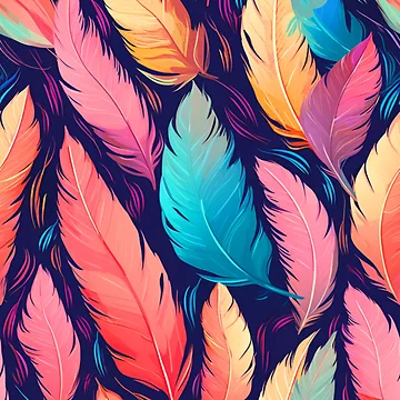 Artwork thumbnail, Colorful Feather Pattern by UlDesigns
