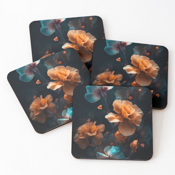 Item preview, Dark pink and yellow flowers designed and sold by aiphotosart.
