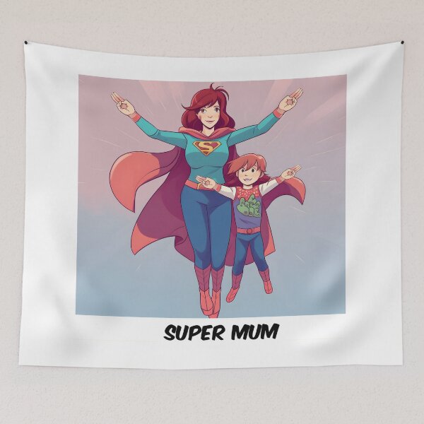 Item preview, Anime-Style Superhero mum Design designed and sold by Sticker-by-Mia.