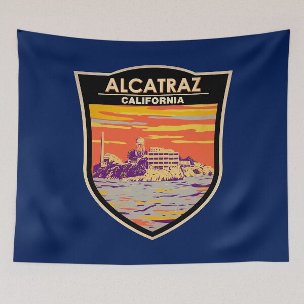 Item preview, Alcatraz Island California Travel Art Badge designed and sold by KrisSidDesigns.