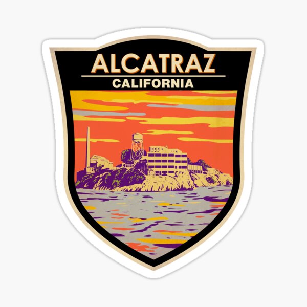 Item preview, Alcatraz Island California Travel Art Badge designed and sold by KrisSidDesigns.