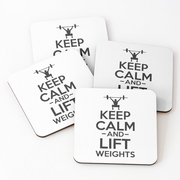Item preview, Keep Calm and Lift Weights - Simple Black and White Lifting Quotes Sayings Meme Sarcastic Satire designed and sold by quaxoai14.