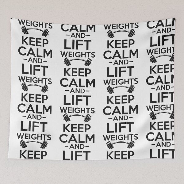 Item preview, Keep Calm and Lift Weights - Simple Black and White Lifting Quotes Sayings Meme Sarcastic Satire  designed and sold by quaxoai14.