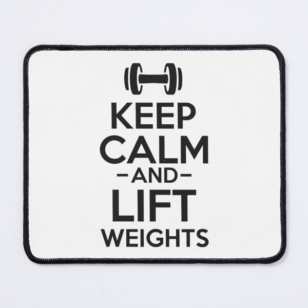 Item preview, Keep Calm and Lift Weights - Simple Black and White Lifting Quotes Sayings Meme Sarcastic Satire designed and sold by quaxoai14.