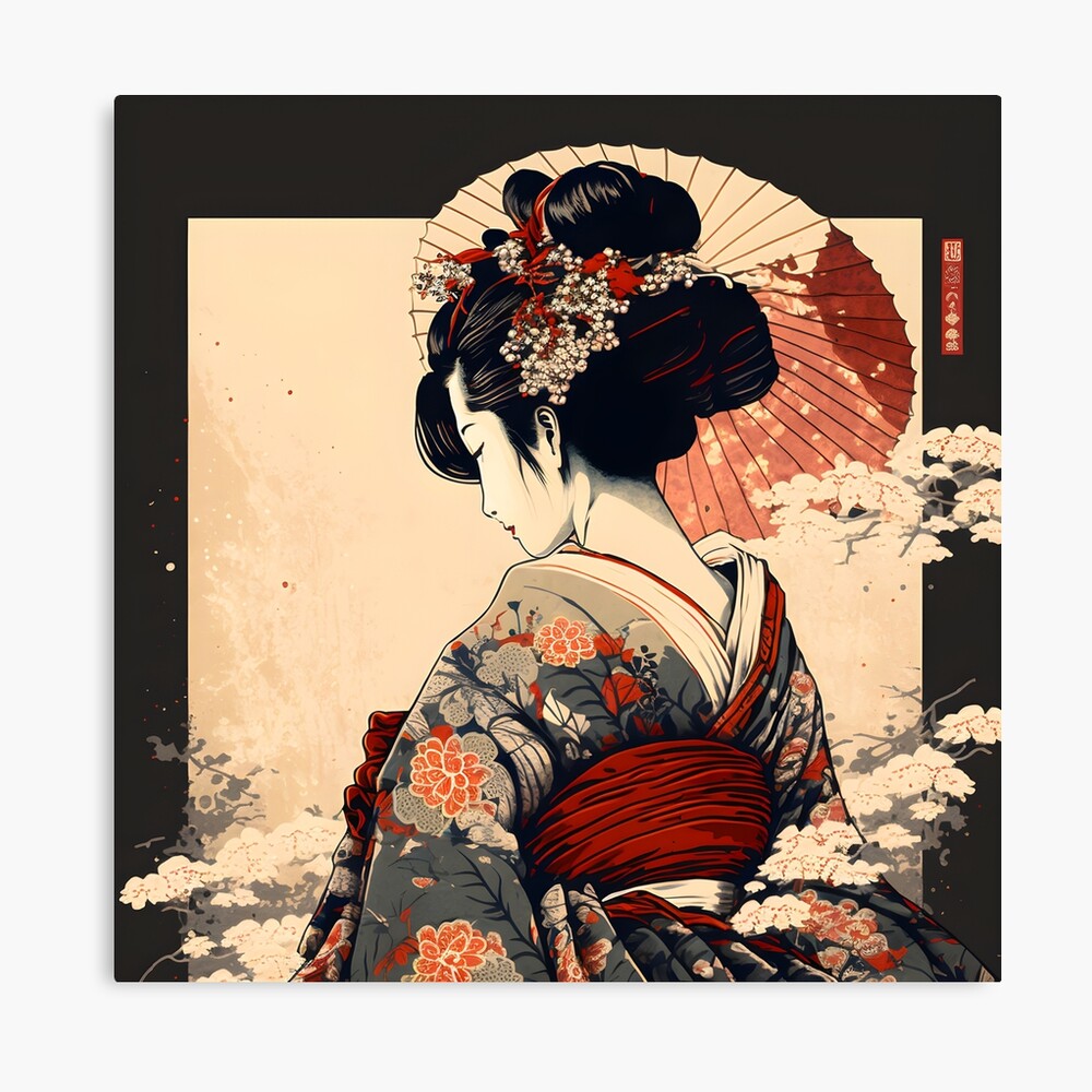 Sketchbook: Japan Geisha Asian Culture Premium Painting Cover Sketchbook  for Doodling, Writing, Organizing, for Asian Culture Love (Paperback)
