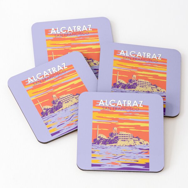 Item preview, Alcatraz Island San Francisco Travel Art Vintage designed and sold by KrisSidDesigns.