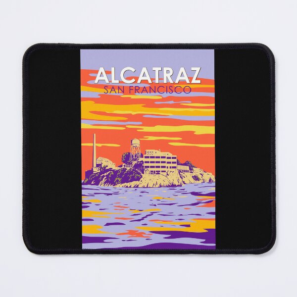 Item preview, Alcatraz Island San Francisco Travel Art Vintage designed and sold by KrisSidDesigns.