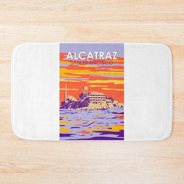 Item preview, Alcatraz Island San Francisco Travel Art Vintage designed and sold by KrisSidDesigns.