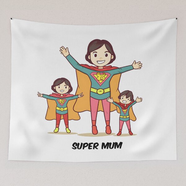 Item preview,  Love to Mom with this Superhero Comic Strip Design designed and sold by Sticker-by-Mia.