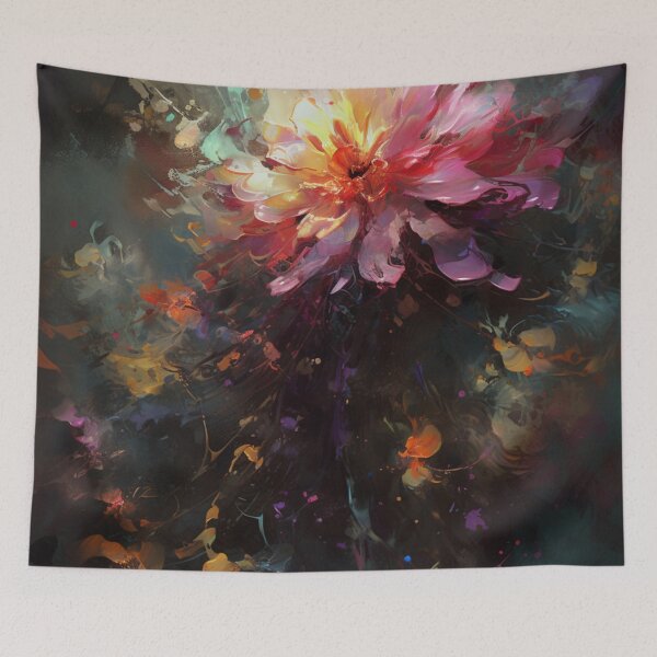 Item preview, Dark pink and yellow flowers designed and sold by aiphotosart.