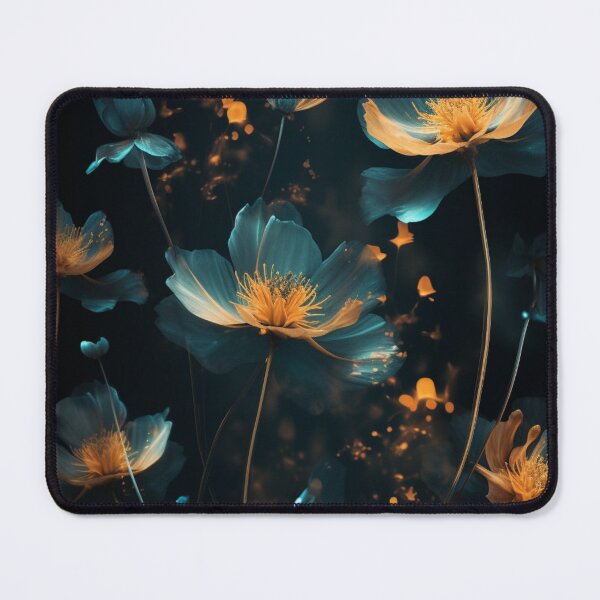 Item preview, A photo of some colorful flowers on a black background designed and sold by aiphotosart.