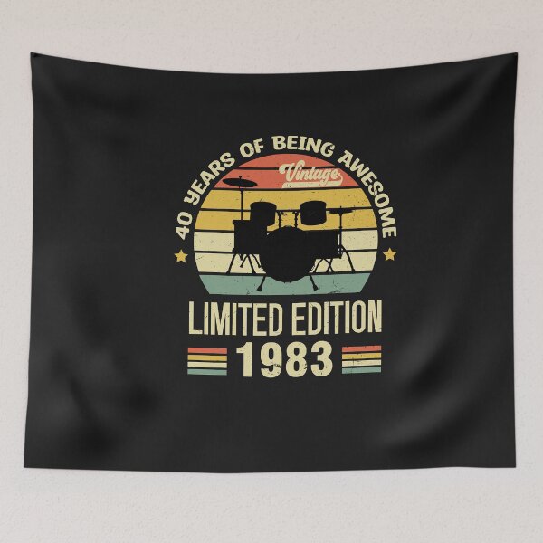 Item preview, Vintage 1983 Drums 40th Birthday Drummer designed and sold by SOUFIANE1991.