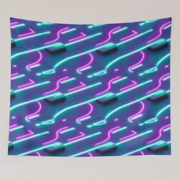 Item preview, Abstract Neon Retro Synthwave Color Pattern #5 designed and sold by Infinitelypink.
