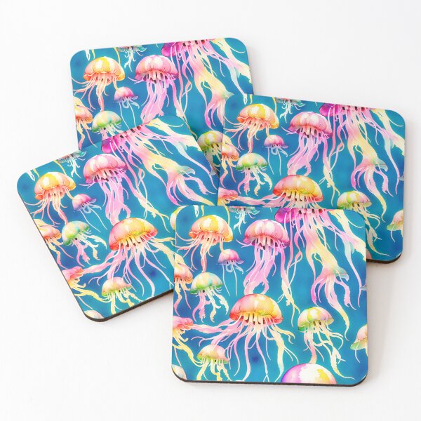 Item preview, Luminous jellyfish in watercolor designed and sold by Mystic Bloom.