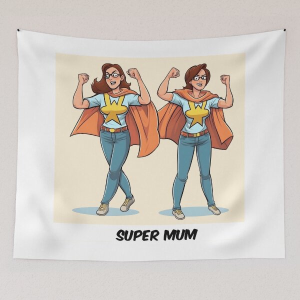 Item preview, Superhero Mom Comic  designed and sold by Sticker-by-Mia.