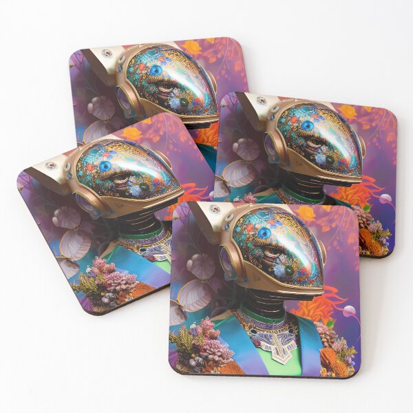 Item preview, Robotic head with natural elements, abstract fantastic illustration. designed and sold by HAKKI ARSLAN.