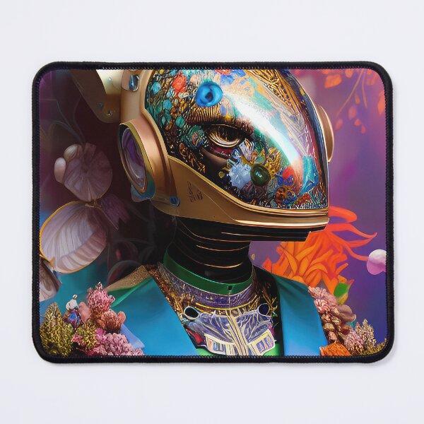 Item preview, Robotic head with natural elements, abstract fantastic illustration. designed and sold by HAKKI ARSLAN.