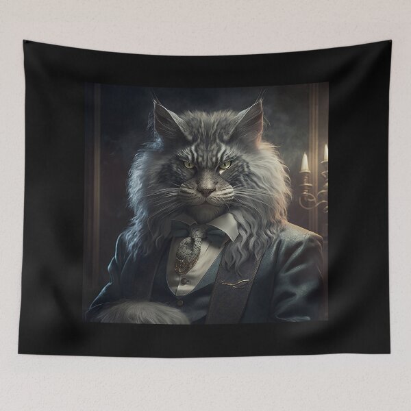 Item preview, Vintage style Portrait Gentleman cat - cat lover designed and sold by SameeraDammeyer.