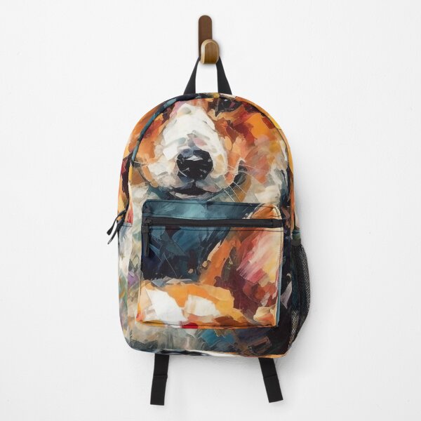Item preview, Loyal Corgi Companions: Oil Abstract Digital Art - UHD Print on Demand Wall Art - Warm and Comforting Animal Home Decor designed and sold by stateofhuman.