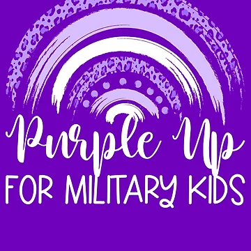 Imagen de la obra Purple Up For Military Kids Boho Rainbow Military Purple Up Gear de DynamicDesign