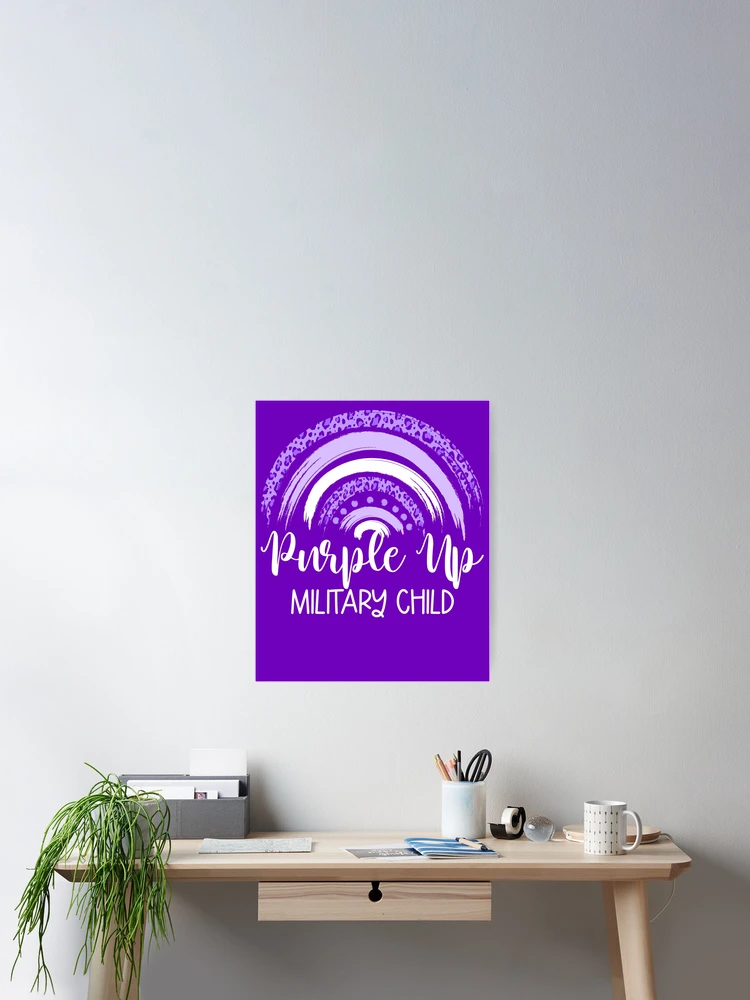 Imagen 2 de 3, Póster con la obra Purple Up Military Child Boho Rainbow Military Purple Up Gear, diseñada y vendida por DynamicDesign.