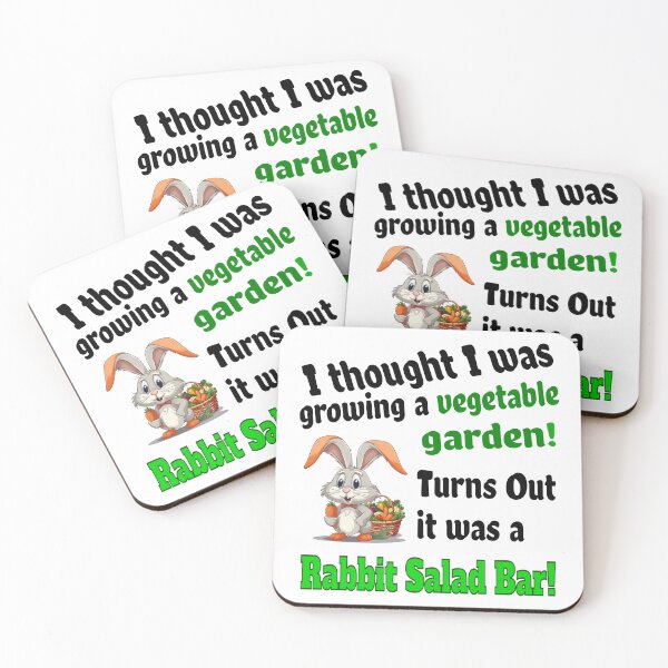 Item preview, Humorous, funny, gardening design of a rabbit stealing from a vegetable garden Classic T-Shirt designed and sold by Image-Caption.