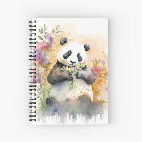 Arrival of spring - the panda Spiral Notebook