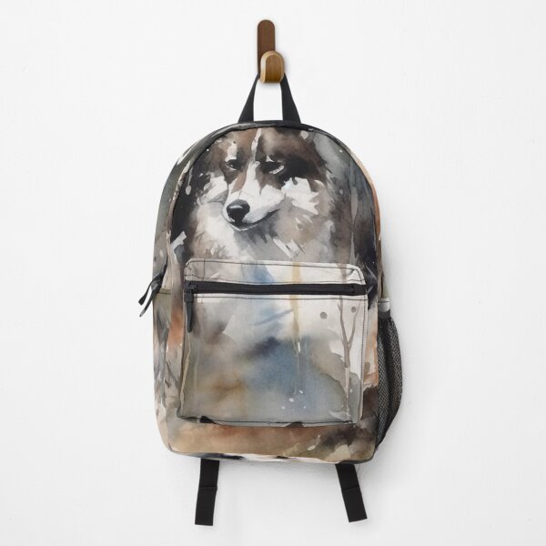 Item preview, Tranquil Watercolor Shelbie Dogs in Woods, 20" x 16", Dark White & Silver, Whistlerian Style, Furry Art, UHD Wall Art, Home Decor designed and sold by stateofhuman.