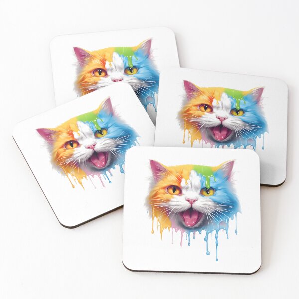 Item preview, Splash Art Dripping Paint Cat 8 designed and sold by anymalart.