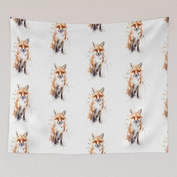 Item preview, Fox Autumn Watercolor designed and sold by AquarelleAvenue.