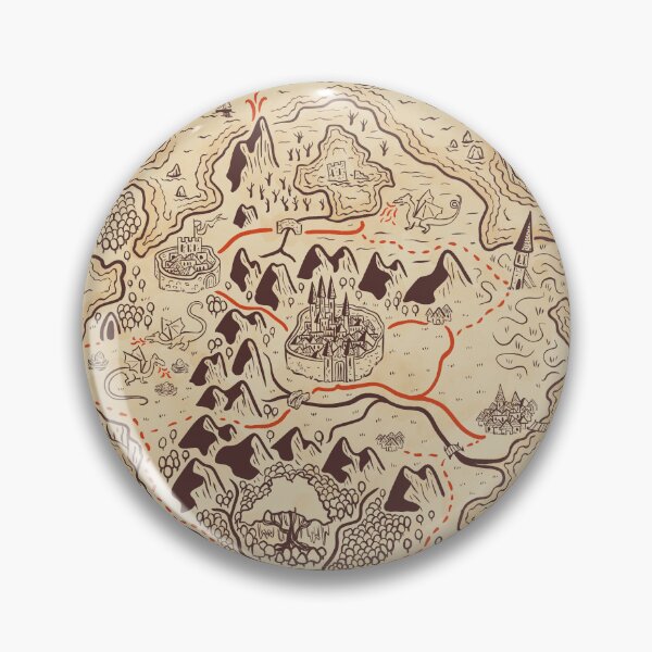 Item preview, Patrón de mapa de fantasía en pergamino designed and sold by lurepeating.